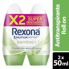 REXONA - Oferta Desodorante Bamboo Women Roll On X 2und X 50ml