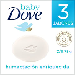 DOVE - Jabón Baby Humectación Enriquecida X 3 Und