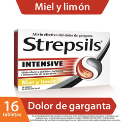 STREPSILS - Intensive Miel Y Limon X 16 Tabletas