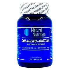 NATURAL NUTRITION - Colageno+biotina X 60 Capsulas