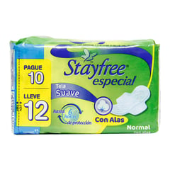 STAYFREE - Toalla Higiénica Normal Alas X 12und