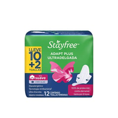 STAYFREE - Toalla Higienica Adapt Plus Ultradelgada X 12und