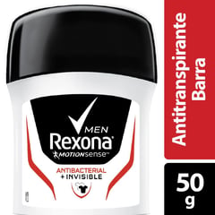 REXONA - Desodorante Antibacterial Invisible Men Barra X 50g