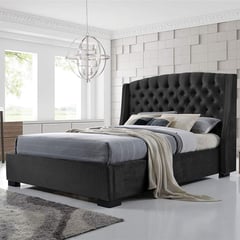 EKONOMODO COLOMBIA - Combo Cama + Cabecero King Italia Gris plomo