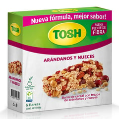 TOSH - Barra Cereal Arandanos Y Nueces X 6und X 138g