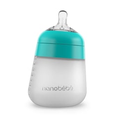 NANOBEBE - Biberón de silicona flexy 9 oz Verde