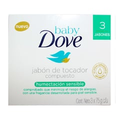 DOVE - Jabon Baby Humectación Sensible X 3und