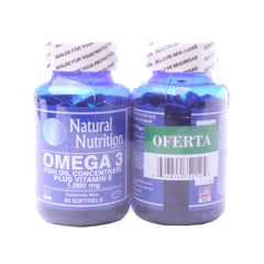 NATURAL NUTRITION - Of Omega 3 X 60 Softgels Amarre X 2