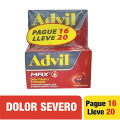 ADVIL - Oferta Max 400mg Pague 16 Lleve 20
