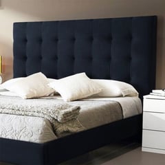 EKONOMODO COLOMBIA - Combo Cama Cabecero Azul Doble Luxury,