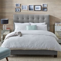 EKONOMODO COLOMBIA - Cama Cabecero Gris perla Queen Luxury,