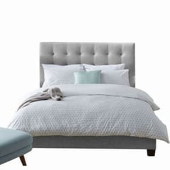 EKONOMODO COLOMBIA - Combo Cama Cabecero Gris perla Queen Luxury,