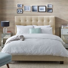 EKONOMODO COLOMBIA - Cama Cabecero Taupe Doble Luxury,