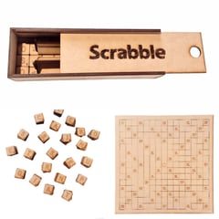 GENERICO - Juego de Mesa Scrabble artesanal en madera