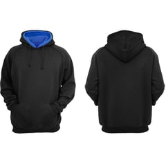 GENERICO - Buzo buso sudadera negro sin estampado - estilo hoodie americano