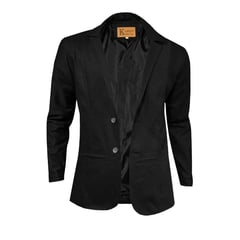 GENERICO - Chaqueta Tipo Bleiser en Dril Para Hombre TOTALMENTE NEGRO.