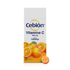 CEBION - Vitamina C 500mg Naranja X 100 Tabletas