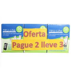 TRU LIFE - Oferta Tiras Tru-life Reactivas X 50 Pague 2 Lleve 3