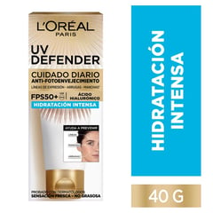 LOREAL PARIS - Crema Loreal Uv Defender Hidratacion Spf50 40g