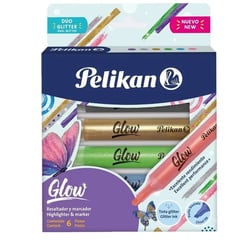 PELIKAN - Resaltador y Marcador Dúo Glow X 6 Unds