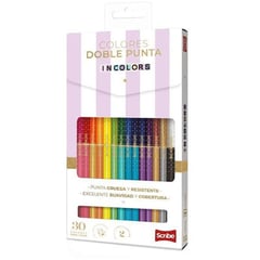 SCRIBE - Kit de colores x 30 in colors doble punta /