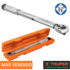 TRUPER - Torquímetro de trueno 3/8'' truper 5 - 80 lb-ft profesional reversible