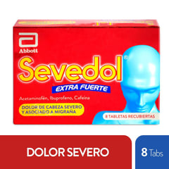 SEVEDOL - Extrafuerte Caja X 8 Tabletas