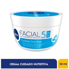 NIVEA - Crema Facial Cuidado Nutritivo 5 En 1 X 50ml