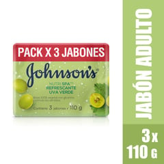 JOHNSON AND JOHNSON - Jabon Johnsons Uva Verde 110g X 3und