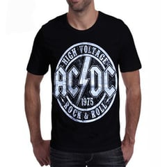 VENUS SEX - Camiseta Estampada Hombre ACDC1975 Rock Metal Comics Anime