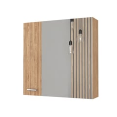 RTA DESIGN - Gabinete de Baño Apolis Miel con Puerta Espejo y Dos Entrepaños