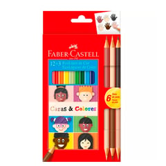 FABER CASTELL - Colores X 15 Ecolapiz / 6 Bicolores Tonos Piel