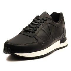 VILLABONR - Tenis Para Hombre Cuero VA-3002 Negro