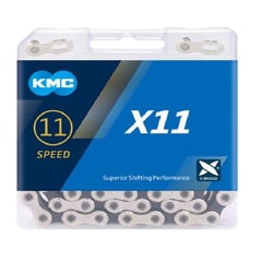 KMC - Cadenilla X11 11 Velocidades Silver Negro