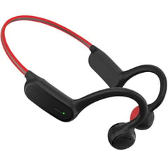 ONE TECH - Audífonos Bluetooth Conduccion Osea  Air Max Negro-Rojo