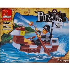 AUSINI TOYS - Bloques peizhi para armar piratas