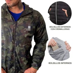 MULTIPLACE COLOMBIA - Chaqueta rompe vientos militar unisex