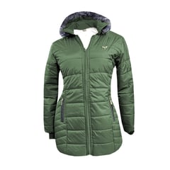 LIMAR - Chaqueta Impermeable Tipo Gabán Para Dama VERDE MILITAR