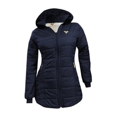 LIMAR - Chaqueta Impermeable Tipo Gabán Para Dama AZUL OSCURO