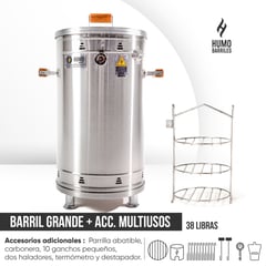 HUMO BARRILES - Barril Grande 38 Libras + Accesorio Multiusos