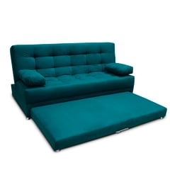 MUEBLES ONLINE - Sofa cama Nido Tarima Matter tela turquesa