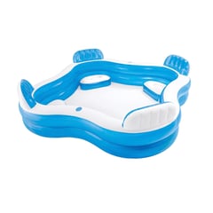 GENERICO - Piscina Inflable de 229x229x66 tipo Familiar con Asientos jacuzzi