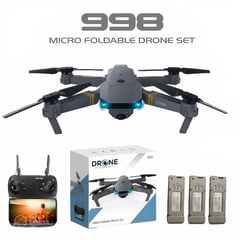 BABY ON - Drone 998 Pro plegable Doble Cámara + 3 Baterías