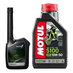 WOLFF - Aditivo Lavado Interno De Motor + Aceite Motul 5100