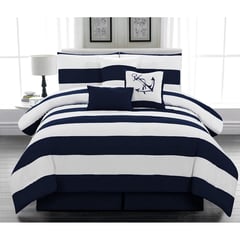 HAPPY BEAR - Funda Duvet Doble Polialgodon 144 Hilos Azul Blanco Estampado