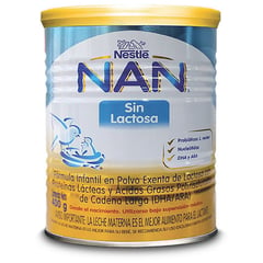 NAN - Fórmula Infantil Sin Lactosa x 400 Gr