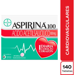 BAYER - Aspirina 100 Mg x 140 Tabletas