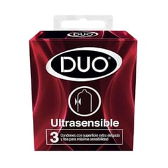 DUO - Condones Ultrasensible x 3 Und