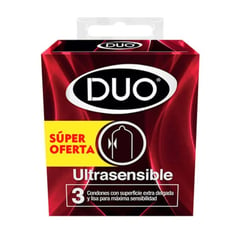 DUO - Preservativos Ultrasensible x 3 Und