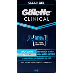 GILLETTE - Desodorante Clínical Gel Cool Wave X 45 Gr